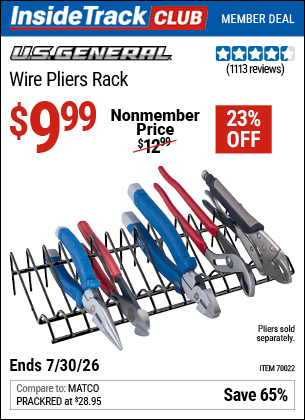 Harbor Freight Coupons, HF Coupons, 20% off - Wire Pliers Rack