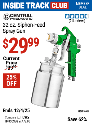 Harbor Freight Coupons, HF Coupons, 20% off - 32 Oz. Siphon Feed Spray Gun