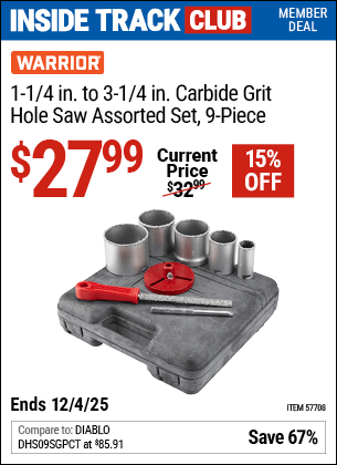 Harbor Freight Coupons, HF Coupons, 20% off - WARRIOR 1-1/4 In. 