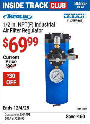 Harbor Freight Coupons, HF Coupons, 20% off - MERLIN Industrial Air Filter Regulator 