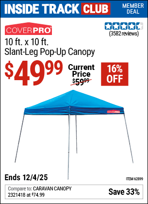 Harbor Freight Coupons, HF Coupons, 20% off - Coverpro 10 Ft. X 10 Ft. Popup Canopy