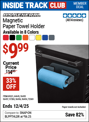 Harbor Freight Coupons, HF Coupons, 20% off - Magnetic Paper Towel Holders