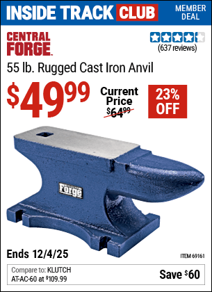 Harbor Freight Coupons, HF Coupons, 20% off - 55 Lb. Rugged Cast Iron Anvil