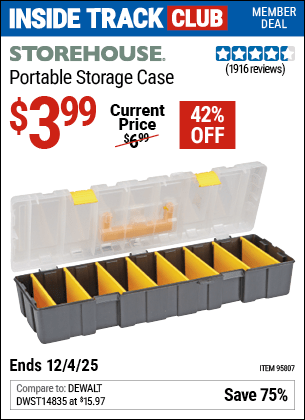 Harbor Freight Coupons, HF Coupons, 20% off - 9 Bin Portable Storage Case