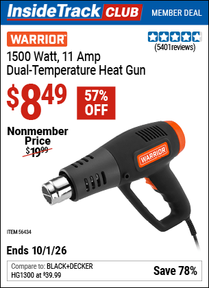 Harbor Freight Coupons, HF Coupons, 20% off - 1500w Dual Temperature Heat Gun