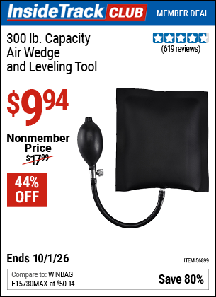 Harbor Freight Coupons, HF Coupons, 20% off - 300 lb.  Air Wedge and Leveling Tool