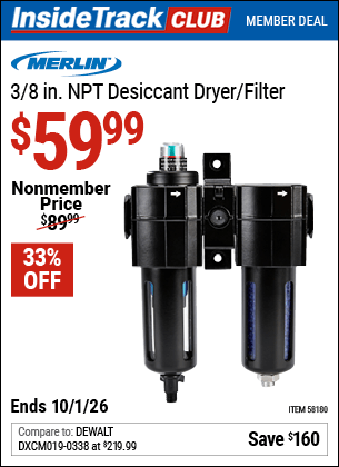 Harbor Freight Coupons, HF Coupons, 20% off - 3/8 in. NPT(F) Desiccant Dryer and Filter