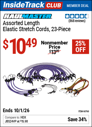 Harbor Freight Coupons, HF Coupons, 20% off - 23 Piece Assorted Length Elastic Stretch Cords