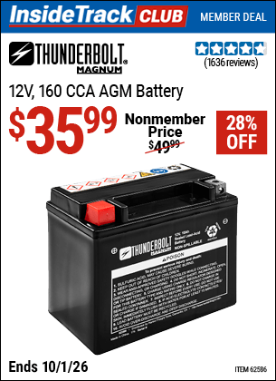 Harbor Freight Coupons, HF Coupons, 20% off - 12v 10 Ah Sealed Lead Acid Battery