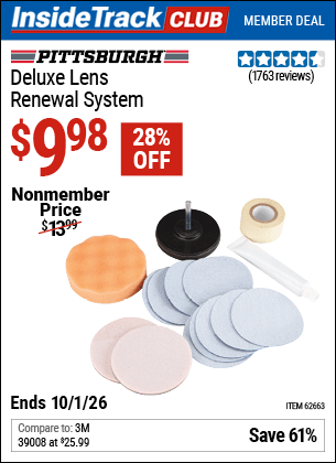 Harbor Freight Coupons, HF Coupons, 20% off - Lens Renewal Kit