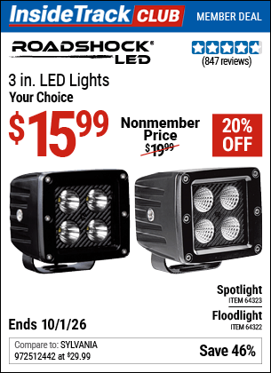 Harbor Freight Coupons, HF Coupons, 20% off - Roadshock 965 Lumens 3