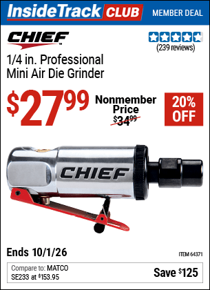 Harbor Freight Coupons, HF Coupons, 20% off - Air Die Grinder