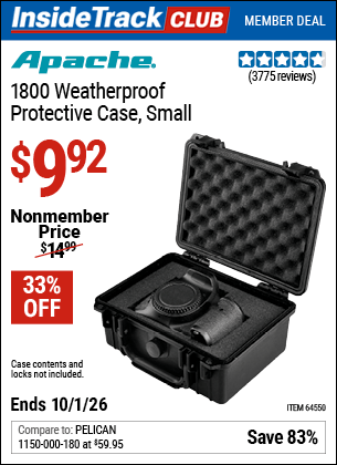 Harbor Freight Coupons, HF Coupons, 20% off - Apache 1800 Weatherproof Protective Case