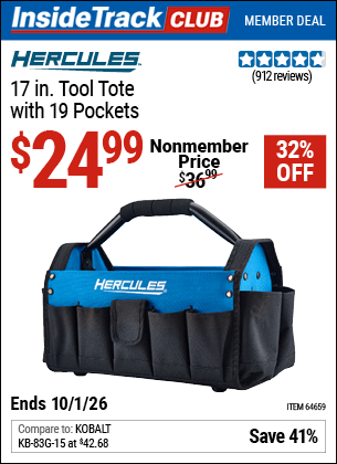 Harbor Freight Coupons, HF Coupons, 20% off - Hercules 17