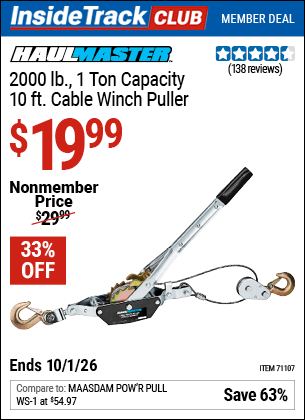 Harbor Freight Coupons, HF Coupons, 20% off - 71107