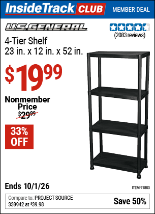 Harbor Freight Coupons, HF Coupons, 20% off - 4-tier Shelf Rack
