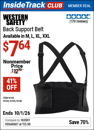 Harbor Freight Coupons, HF Coupons, 20% off - Back Support Belts