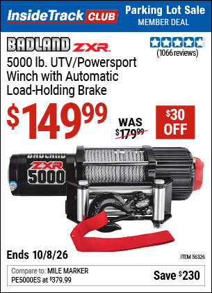 Harbor Freight Coupons, HF Coupons, 20% off - BADLAD ZXR 5000 lb.