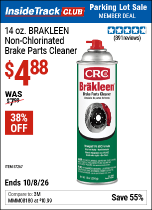 Harbor Freight Coupons, HF Coupons, 20% off - 14 Oz. Brakleen Non-Chlorinated Brake Parts Cleaner