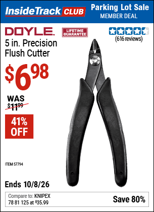 Harbor Freight Coupons, HF Coupons, 20% off - DOYLE 5 in. Precision Flush Cutter for $5.99