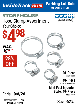 Harbor Freight Coupons, HF Coupons, 20% off - Hose Clamp Assortment Kit for $5.99
