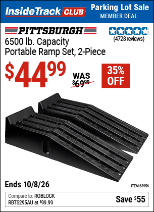 Harbor Freight Coupons, HF Coupons, 20% off - 2 Piece Auto Ramp Sets Polypropylene