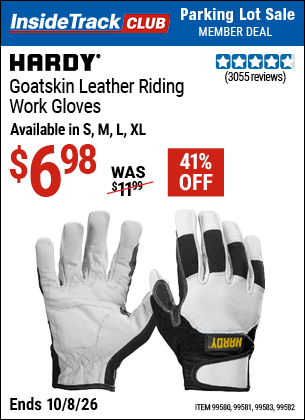 Harbor Freight Coupons, HF Coupons, 20% off - Goatskin Riding Work Gloves