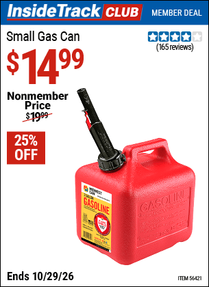 Harbor Freight Coupons, HF Coupons, 20% off - Small Gas Can