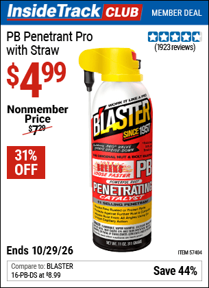 Harbor Freight Coupons, HF Coupons, 20% off - PB Penetrant 11 oz.
