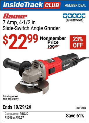 Harbor Freight Coupons, HF Coupons, 20% off - 4-1/2