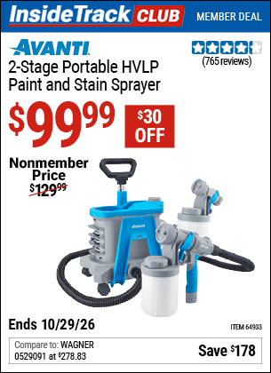 Harbor Freight Coupons, HF Coupons, 20% off - Avanti Hvlp Portable Paint Sprayer