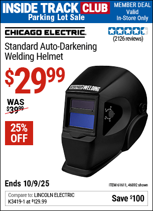 Harbor Freight Coupons, HF Coupons, 20% off - Adjustable Shade Auto-darkening Welding Helmet