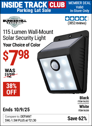Harbor Freight Coupons, HF Coupons, 20% off - BUNKER HILL SECURITY Wall Mount Security Light for $9.99