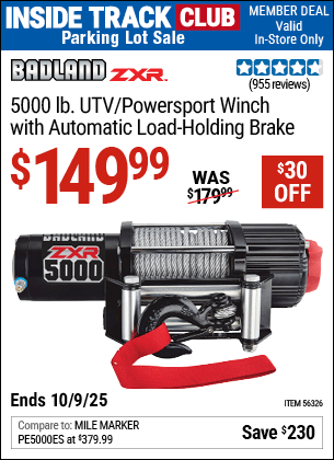 Harbor Freight Coupons, HF Coupons, 20% off - BADLAD ZXR 5000 lb.