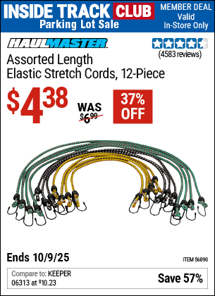 Harbor Freight Coupons, HF Coupons, 20% off - HAUL-MASTER Assorted Length Elastic Stretch Cords 12 Pc. for $3.99