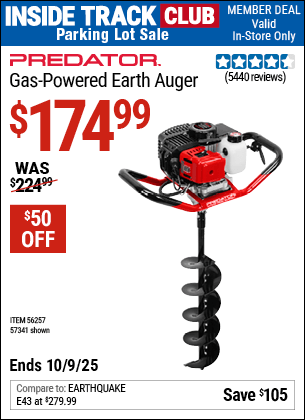 Harbor Freight Coupons, HF Coupons, 20% off - PREDATOR Gas Powered Earth Auger 