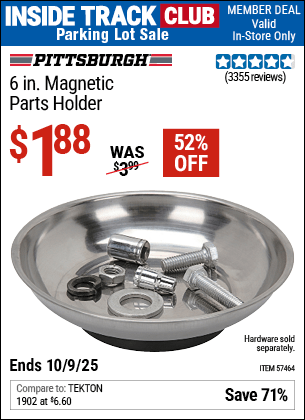 Harbor Freight Coupons, HF Coupons, 20% off - 6 in. Magnetic Parts Holder