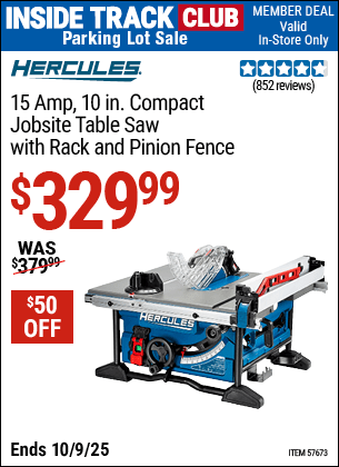 Harbor Freight Coupons, HF Coupons, 20% off - HERCULES 10 in. for $349.99