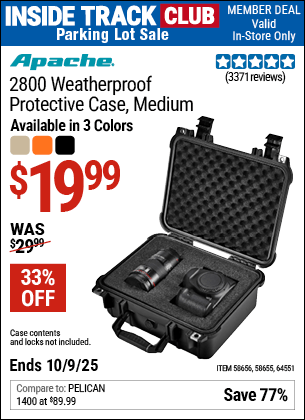 Harbor Freight Coupons, HF Coupons, 20% off - APACHE 2800 Weatherproof Protective Case 