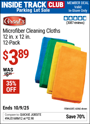 Harbor Freight Coupons, HF Coupons, 20% off - Microfiber Cleaning Cloths Pack Of 12