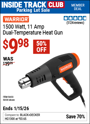 Harbor Freight Coupons, HF Coupons, 20% off - 1500w Dual Temperature Heat Gun