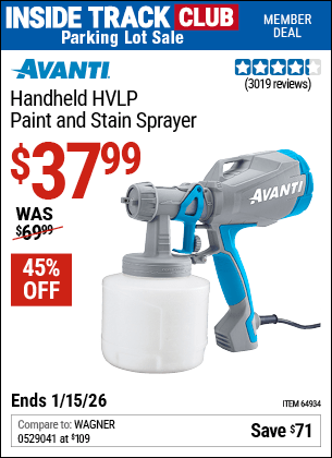 Harbor Freight Coupons, HF Coupons, 20% off - Avanti Hvlp Hand Held Paint Sprayer