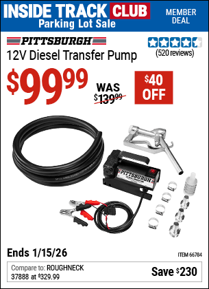 Harbor Freight Coupons, HF Coupons, 20% off - 12v Diesel Transfer Pump