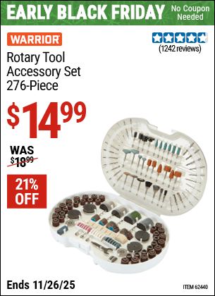 Harbor Freight Coupons, HF Coupons, 20% off - 276 Pc. Rotary Tool Accessory Set
