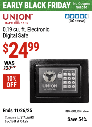 Harbor Freight Coupons, HF Coupons, 20% off - 0.19 Cubic Ft. Electronic Digital Safe