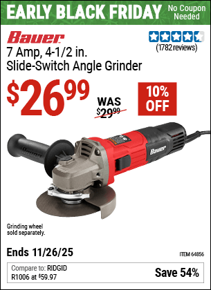 Harbor Freight Coupons, HF Coupons, 20% off - 4-1/2