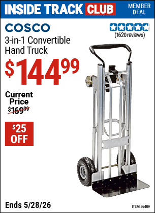 Harbor Freight Coupons, HF Coupons, 20% off - Franklin 3-in-1 Convertible Hand Truck