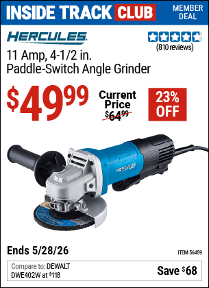 Harbor Freight Coupons, HF Coupons, 20% off - Hercules 4-1/2