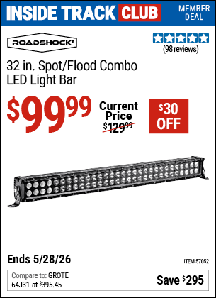 Harbor Freight Coupons, HF Coupons, 20% off - 32 in. Spot/Flood Combo LED Light Bar