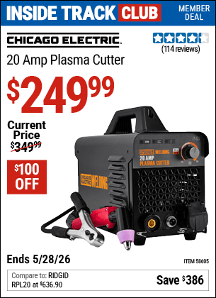 Harbor Freight Coupons, HF Coupons, 20% off - CHICAGO ELECTRIC WELDING 20A Plasma Cutter for $299.99